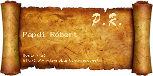 Papdi Róbert névjegykártya